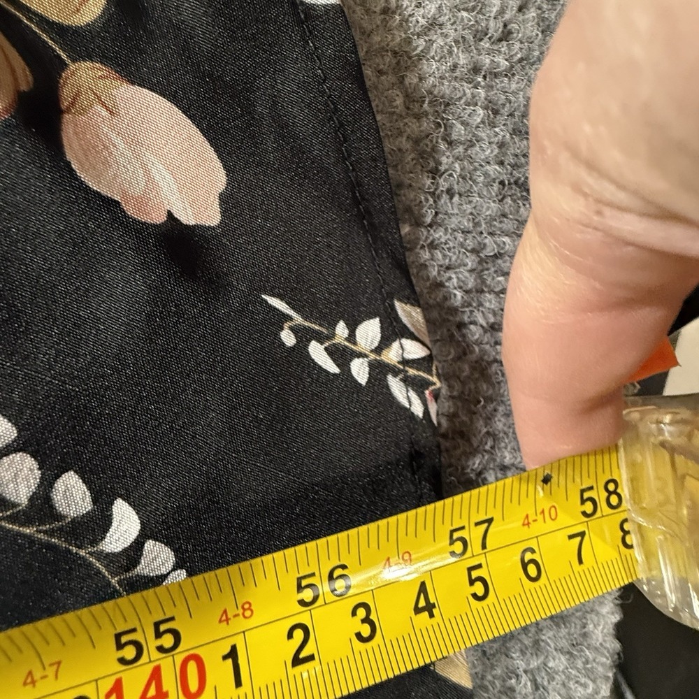 Plus Size 4X Black Floral Maxi Dress Pink Ruffle Shrug Shawl Cardigan Set - Picture 6 of 16